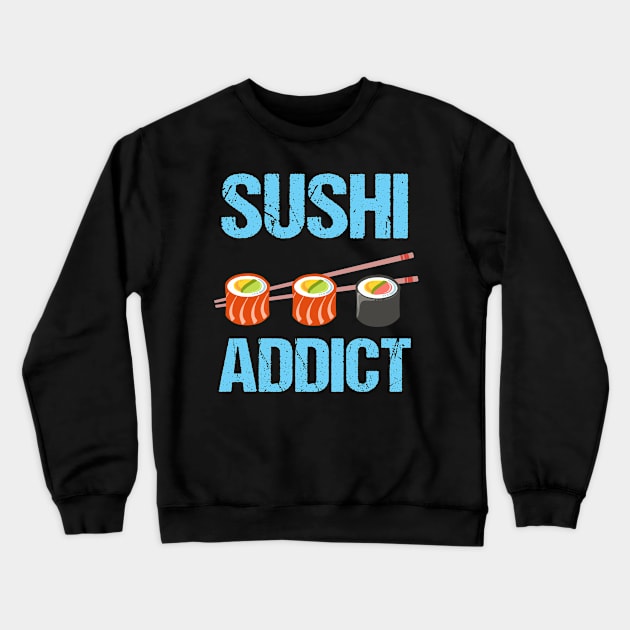 Anime Sushi Gift Design Japanese Sashimi Sushi Print Crewneck Sweatshirt by Linco